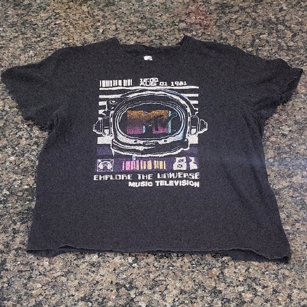 MTV Black Tee with Iconic Logo